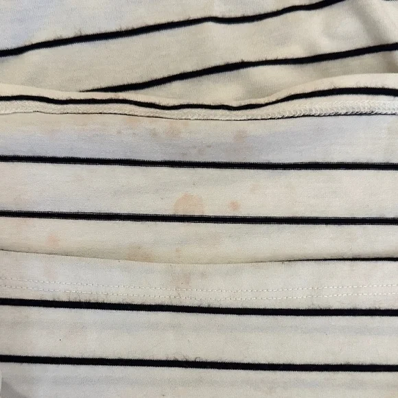 Gianni Bini Floral Embroidered Stripe Top XS Boho Casual Shirt - Picture 13 of 13